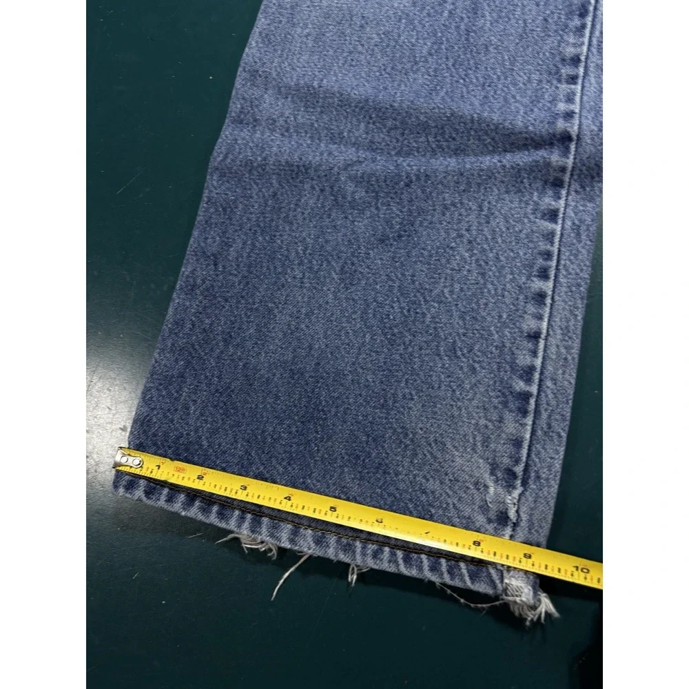 Vintage Levis 517 Bootcut Jeans 34x32 Blue Faded Distressed Denim Western Y2K